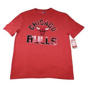 Chicago Bulls Shirt NEW WITH TAGS Mens Large NBA Basketball Red Graphic